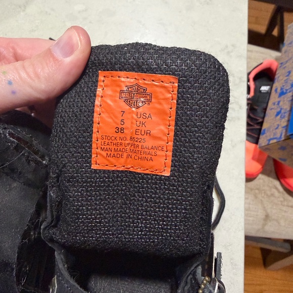 Harley-Davidson Black Combat Boots with Silver Details - Picture 5 of 5